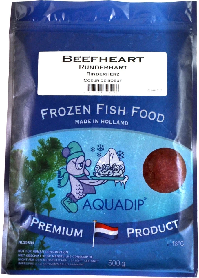 AQUADIP FROZEN Beef Heart 500g BULK PACK FISHFOOD TROPICAL COLDWATER DISCUS FEED