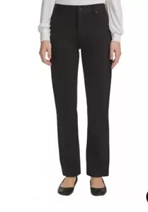 DKNY Jeans Women's XXL Zip Ponte Pants Slim Straight Leg Stretch Black NEW - Picture 1 of 6