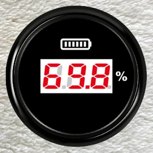 2''/52mm Battery Gauge Showing The Percentage Of Battery Remaining Universal     - Picture 1 of 6