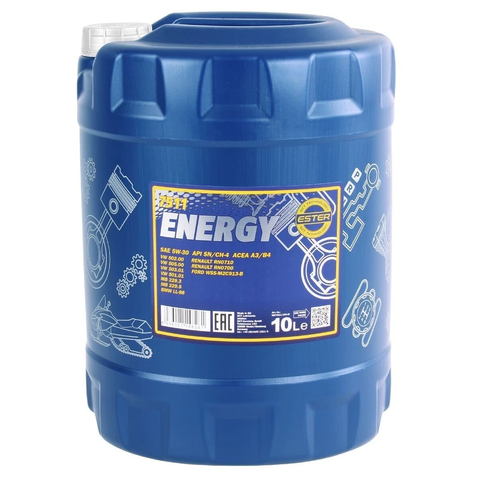 ACEITE MOTOR MANNOL 10L LITROS ENERGY 5W-30 ACEITE MOTORES VW 502 00 505 503 01 501 01 - Imagen 1 de 1