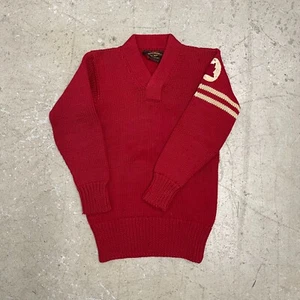 Vintage The Draper Maynard Sweater Mens 34 Small Red Varisty Shawl Preppy - Picture 1 of 15
