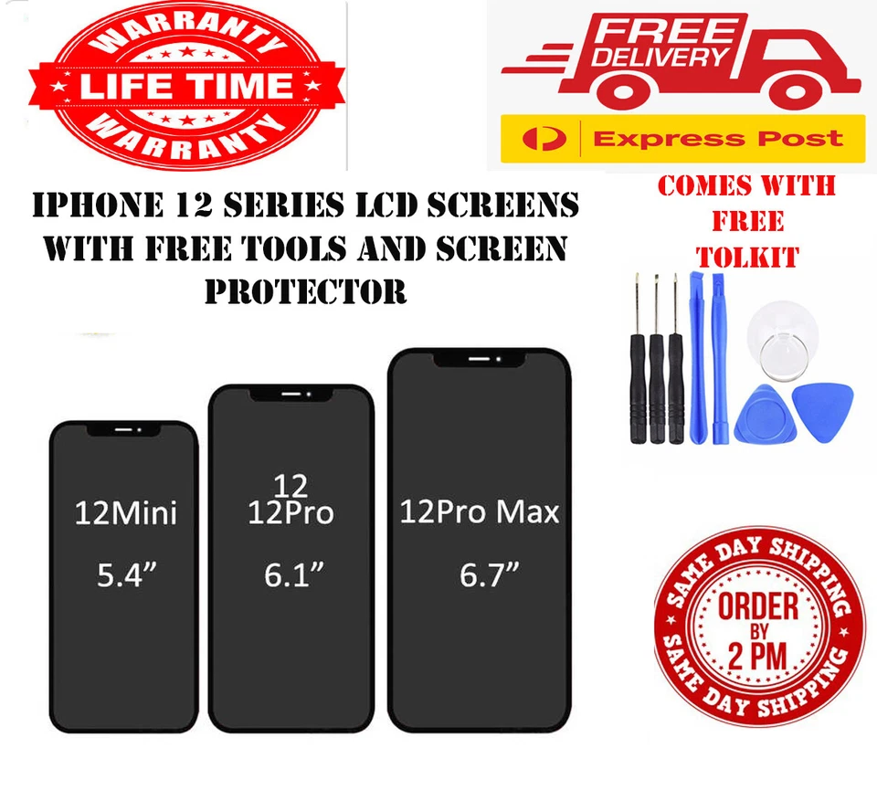 FOR IPHONE 12 MINI PRO MAX LCD DISPLAY SCREEN TOUCH DIGITIZER REPLACEMENT INCELL - Image 1 of 3