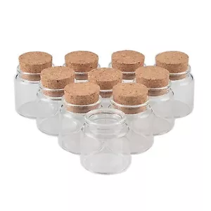 TAI DIAN Glass Bottles with Cork Crafts Bottles Jars Weding Gift 50ml Empty J... - Picture 1 of 9