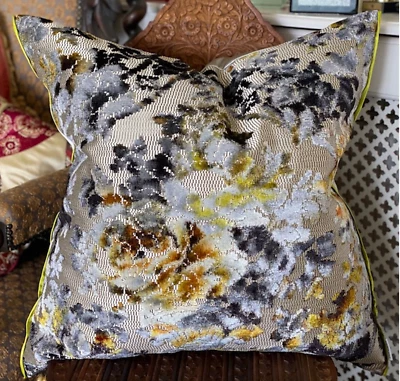 DESIGNERS GUILD FABRIC CUSHION COVER MARTINEAU ZINC  VARIOUS SIZES FURNISHINGS - Image 1 of 3