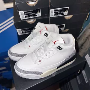 Größe UK 13 (PS) - Jordan 3 Retro niedrig weiß Zement neu gestaltet - Bild 1 von 1