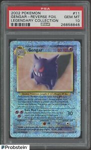 2002 Pokemon Legendary Collection #11 Gengar - Reverse Holo Foil PSA 10 POP 8