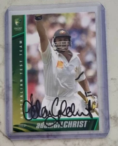 RARE ADAM GILCHRIST TEST SIGNED CARD CRICKET AUSTRALIA ESP TOPPS SELECT CA - Picture 1 of 2