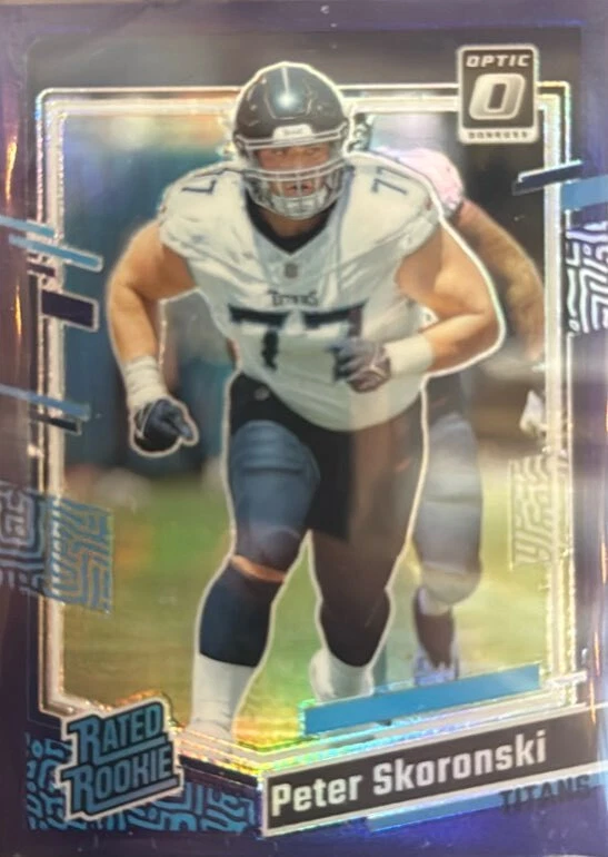 2023 Donruss Optic Rated Rookies#296 Peter Skoronski Purple 50/50 - Image 1 of 1