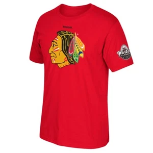 Chicago Blackhawks Reebok 2017 Winter Classic Primary Logo w/ Patch T-Shirt Men - Imagen 1 de 1
