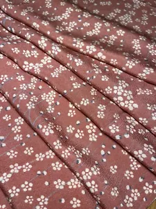 Vintage Japanese Kimono Fabric Piece - 100% Silk Chirimen Crepe - Vintage Pink - Picture 1 of 10