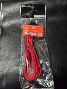 SilverStone SST-PP07-EPS8R (Red) 8pin to EPS12V 8(4+4)Pin Connector Cable 300mm - Picture 1 of 3
