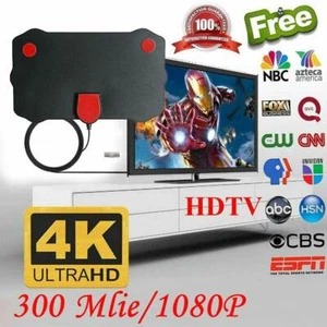 Nueva Antena de TV Digital Amplificada para Interior 300 Millas HDTV 4K HD 1080P - Imagen 1 de 12