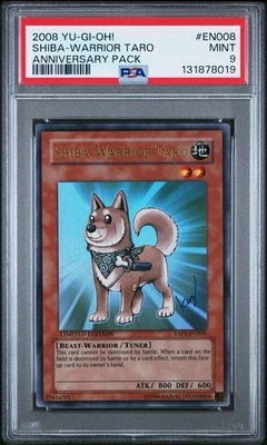 2008 Yu-Gi-Oh! Shiba-Warrior Taro Anniversary Pack YAP1 Limited Ultra Rare PSA 9 - Image 1 of 2