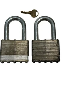 Vintage Heavy Duty Large No. 15 Master Padlock Lock Set With 1 Key - Picture 1 of 7