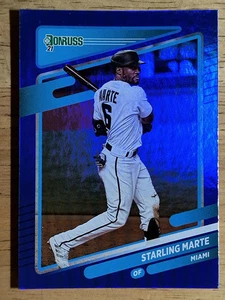 2021 Donruss Holo Blue #154 Starling Marte - Bild 1 von 2