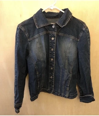 Chaqueta de Jean A.M.I Azul Para Mujer con Botones Talla M, Elegante y de Moda  Foto 1 de 3