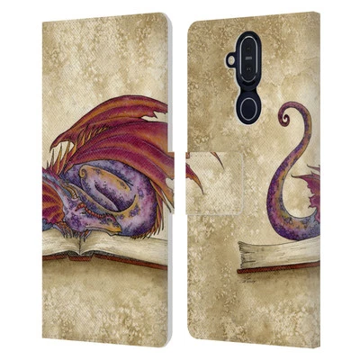 FUNDA BILLETERA LIBRO CUERO FOLCLORE MARRÓN AMY OFICIAL PARA TELÉFONOS NOKIA Foto 1 de 4