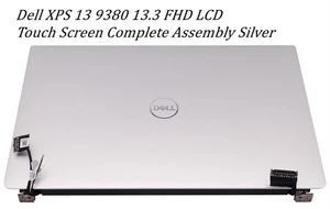 Silver 13" Dell XPS 13 9380 FHD LCD LED Screen Non-Touch Assembly Complete 06VG6 - Picture 1 of 4