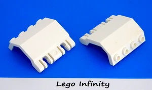 4 LEGO White Panel 2 x 4 x 2 with Hinges (44572) - 4 Pieces - Picture 1 of 1