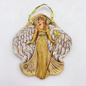 Street Scene Gallery hand painted Woodgraph Angel of Mardi Gras ornament 97 sign - Picture 1 of 10
