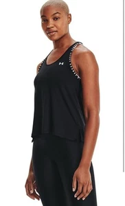 Camiseta sin mangas Under Armour UA Knockout para mujer color negro talla XS holgada poliéster - Imagen 1 de 6