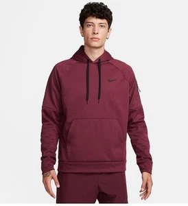 Nike Big & Tall Therma-FIT Zip Pocket Pullover Hoodie Sweatshirt Maroon 3XLT New - Picture 1 of 5