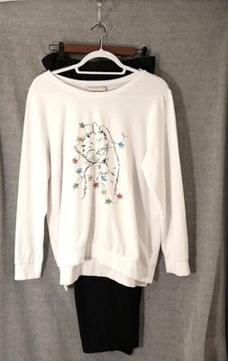 ¡Nuevo! Juego de salón guirnalda estrella gatito talla grande 3X pecho 50" Foto 1 de 4