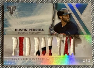 Dustin Pedroia🔥2015 Triple Threads Sapphire PATCH Relic #TTR-DPA3 3/3 Red Sox💥 - Bild 1 von 2