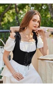 Scarlet Darkness corsetto donna rinascimentale nero taglia 12 - Foto 1 di 12