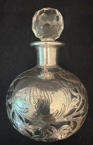 Vintage Art Deco .999 Fine Silver Overlay Aroma Flasche von Alvin Silver - Bild 1 von 4