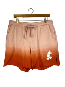 Disney Spirit Jersey Orange Ombre Shorts Tie Waist Elastic Women's Large Lounge - Picture 1 of 5