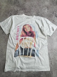 Vintage 2001 Britney Spears Graphic T-Shirt White Pop Music Tee Women’s Size S - Bild 1 von 9