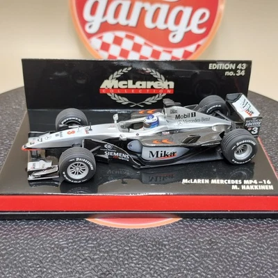 MINICHAMPS 1/43 McLaren Mercedes MP 4-16 Mika Hakkinen 530014303 - Image 1 of 4