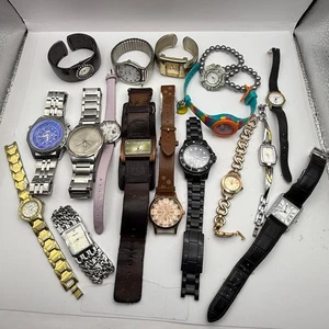 Bundle Of 16 Quartz Watches Modern / Vintage Untested Parts / Repair / Crafts - Picture 1 of 22