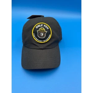 Smokey Bear Hat Only You Can Prevent Wildfires Black Ball Cap - Picture 1 of 4