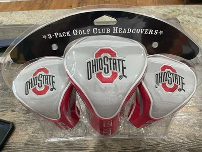 Ohio State Buckeyes Contour 高尔夫球杆头套 3 件套刺绣标志 — 第 1/3 张图片