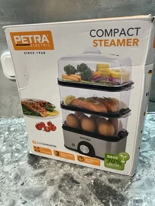 Petra Vaporera Eléctrica Vaporera de Verduras de 3 Niveles Hervidor de Huevos 500W Como Nuevo - Imagen 1 de 10