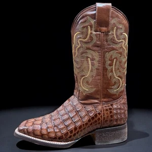 Men’s Crocodile Skin Boots. Men’s Western Cowboy Boots. Botas De Piel Cocodrilo. - Picture 1 of 7