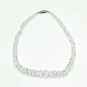 Jewelry Necklace Crystal Silver Clear 1326070 - Imagen 1 de 11