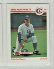 1991 Line Drive Pre-Rookie AAA #107 Mike Humphreys Columbus Clippers Rookie Card