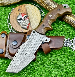 COLTELLO INSEGUITORE LAMA ACCIAIO J2 FATTO A MANO PERSONALIZZATO, COLTELLO DA CACCIA CAMPEGGIO, 734 - Foto 1 di 10