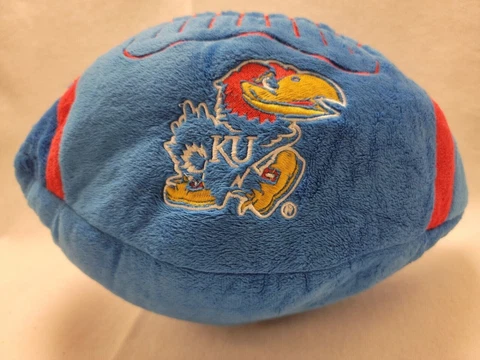 KU Jayhawk Reversible Plush 2 In 1 Football Stuffed Animal Rock Chalk JAYHAWK! Cover