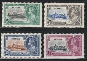 St. Lucia   1935   Sc # 91-94   Silver Jubilee   MLH   OG     (4034-3)