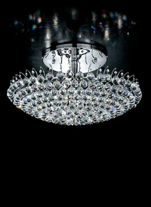 Plafoniera in cristallo da soffitto cromo design moderno MS-286 - Picture 1 of 1