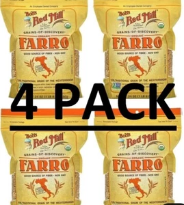 4 Pk~HURRY Bob's Red Mill Organic Farro Grain, 24 Oz (Total 96 oz) EXP: 10/2026 - Picture 1 of 2