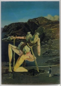 TARJETA PROMOCIONAL - SALVADOR DALÍ - 1995 - IMÁGENES DE CÓMIC - CROMO - Imagen 1 de 2