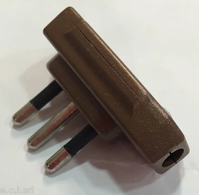 VEDI DESCRIZIONE E TITOLO 8007/M SPINA 2P+T 10A VOLANTE PIATTA MARRONE