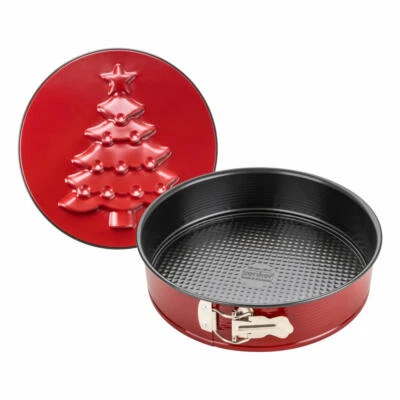 Zenker Sparkling Christmas Springform mit Flach-und Motivboden Rot Schwarz 26 cm - Bild 1 von 4
