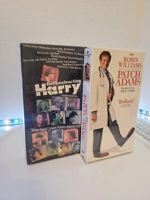 factory sealed vhs tapes rare. Deconstructing Harry, Patch Adam's, *watermarks* - Image 1 of 4