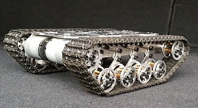 Robot Tank Chassis Metal Suspension System Tracked Vehicle f/ Robotics DIY Kit - Image 1 of 4